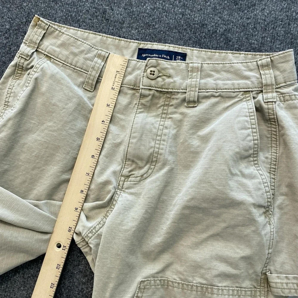 Y2K Abercrombie & Fitch Ripstop Carpenter Pants Double Knee Mens 29x30 Loose Fit